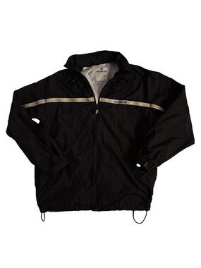 Enyce Y2K Windbreaker Jacket - Black with Reflective Stripe
